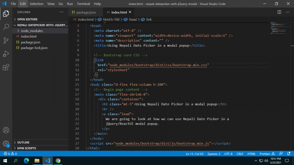 Using Nepali Date Picker in a modal popup :: Sajan Maharjan